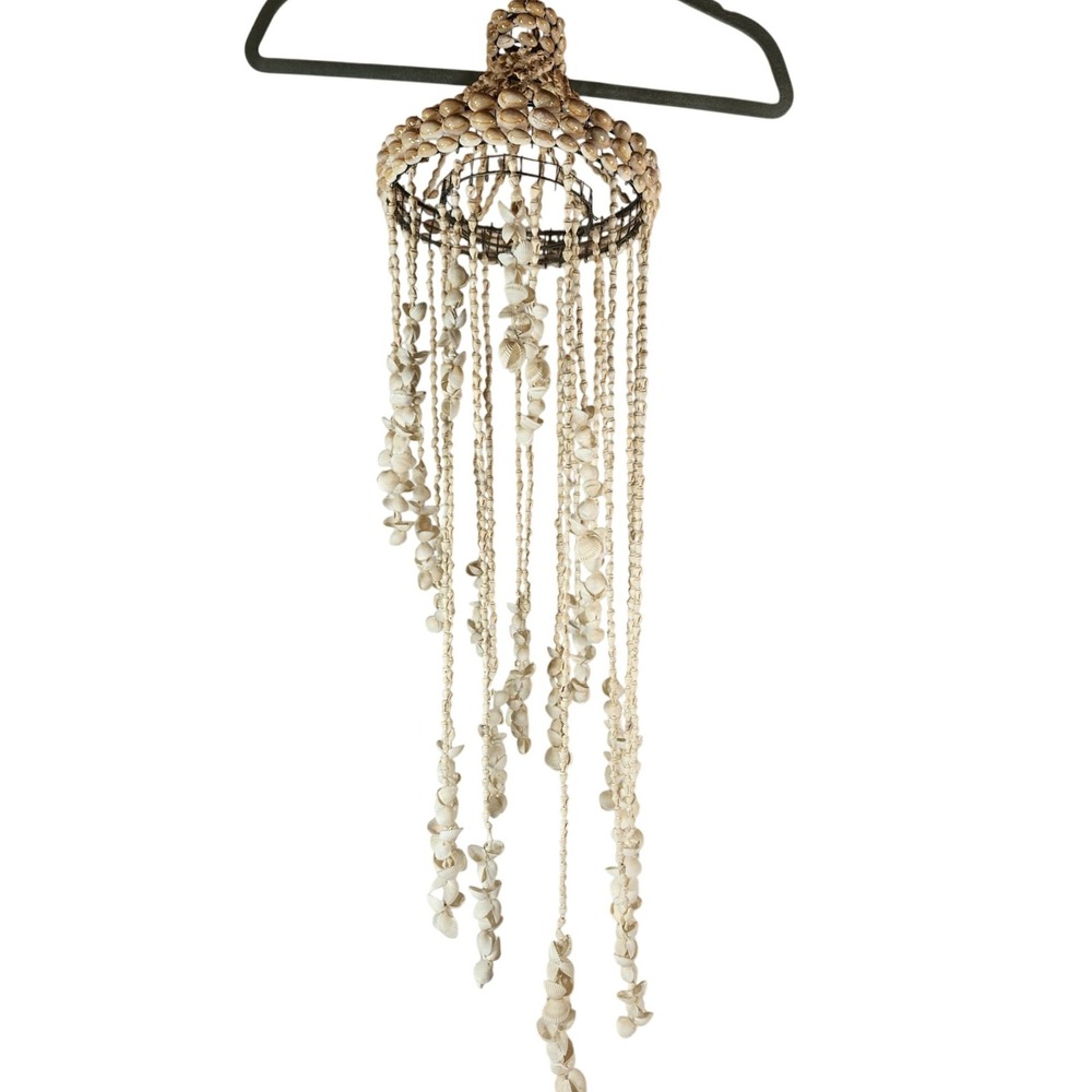 Boho Seashell Wind Chime Hanging Mobile - Coastal Decor Nautical‎ Beach